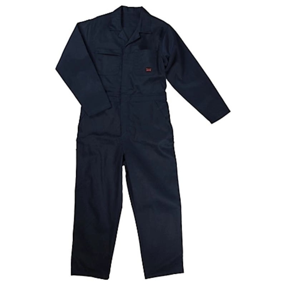 Work King Men's Unlined Coveralls size Large L Long Sleeve Zip Up navy -